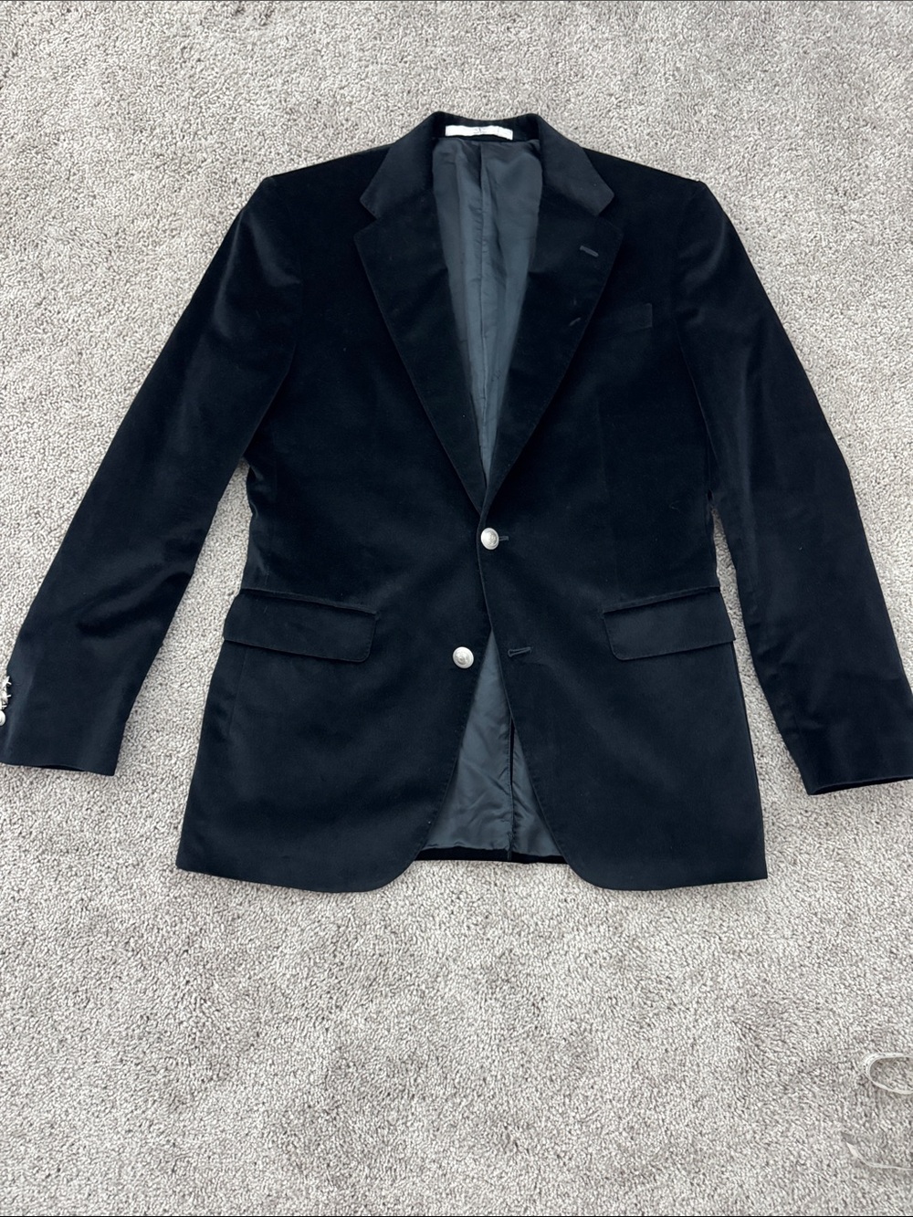 Valentino off Black Velvet Two-Button Blazer